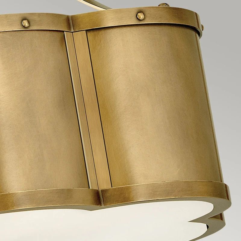 Hinkley LED Plafondlamp Chance | 2X E27 Max 60W | Dimbaar | Heritage Brass