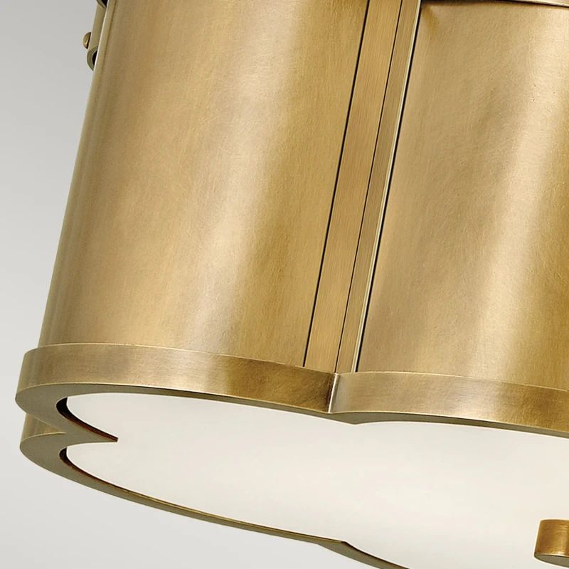 Hinkley LED Plafondlamp Chance | 2X E27 Max 60W | Dimbaar | Heritage Brass