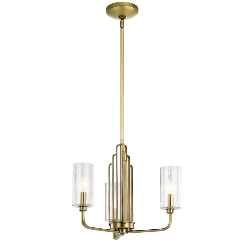 Kichler LED Kroonluchter | 3X E14 Max 40W | Dimbaar | Brushed Natural Brass
