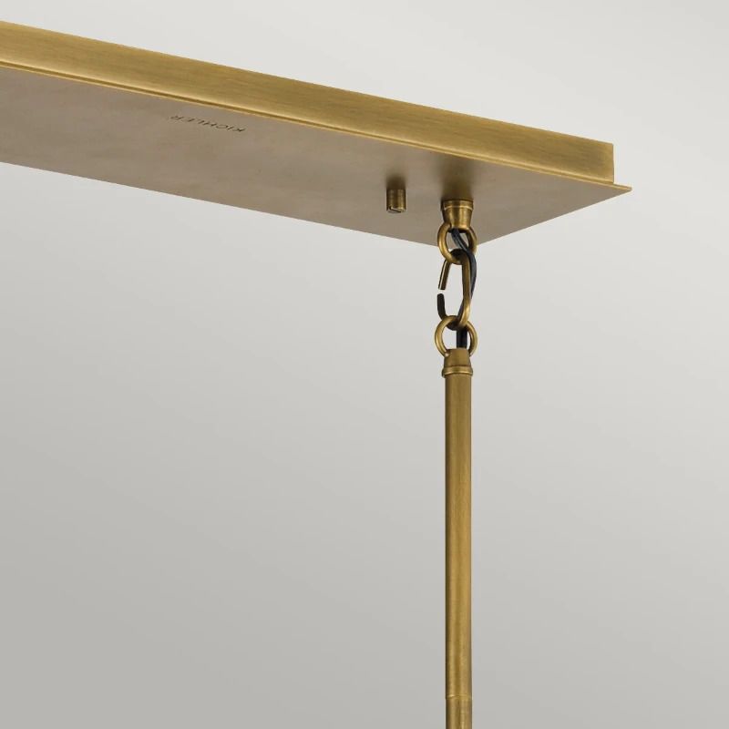 Kichler LED Kroonluchter | 5X E27 Max 60W | Dimbaar | Black & Natural Brass