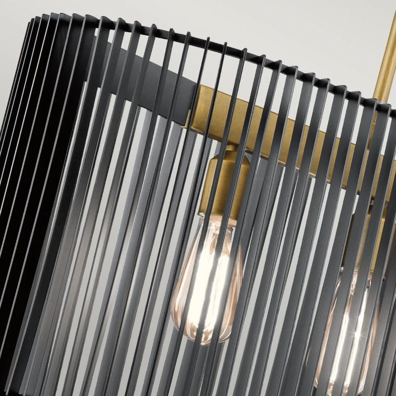 Kichler LED Kroonluchter | 5X E27 Max 60W | Dimbaar | Black & Natural Brass