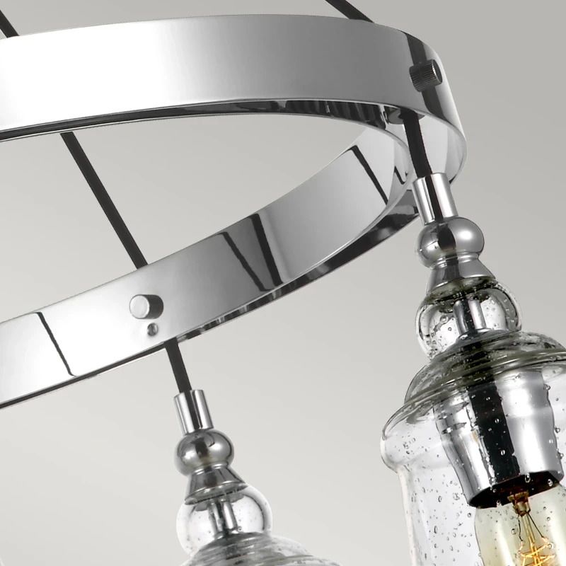 Feiss LED Kroonluchter | 5X E27 Max 60W | Dimbaar | Chrome