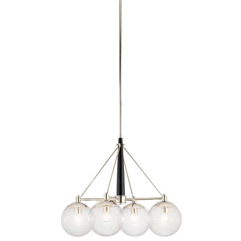 Kichler LED Kroonluchter | 4X E27 Max 60W | Dimbaar | Polished Nickel