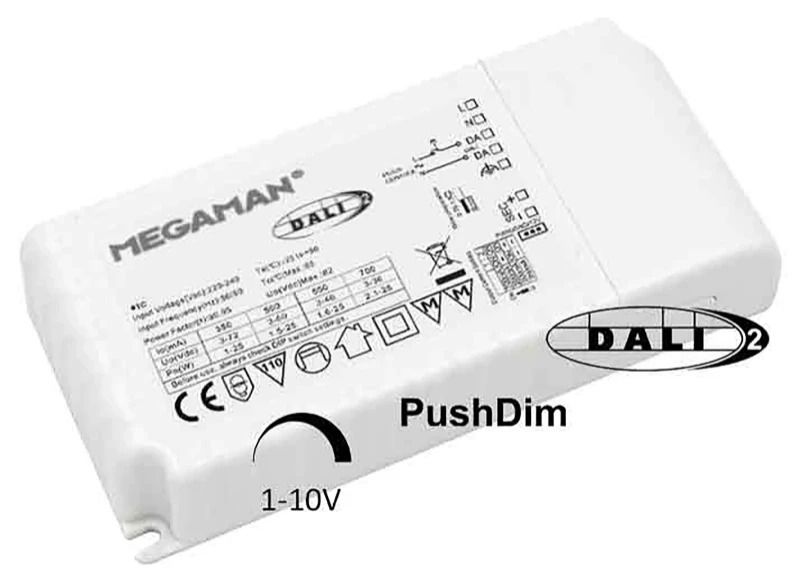 Megaman LED Driver | 350mA/700mA 3W/25W 9V/58V | DALI 1-10V Dimbaar IP20 | MM11459