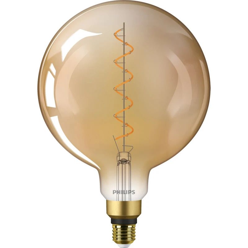 2x Philips E27 LED Globelamp | 4.5W 1800K 220V/240V 818 | 300lm 330° Ø202mm