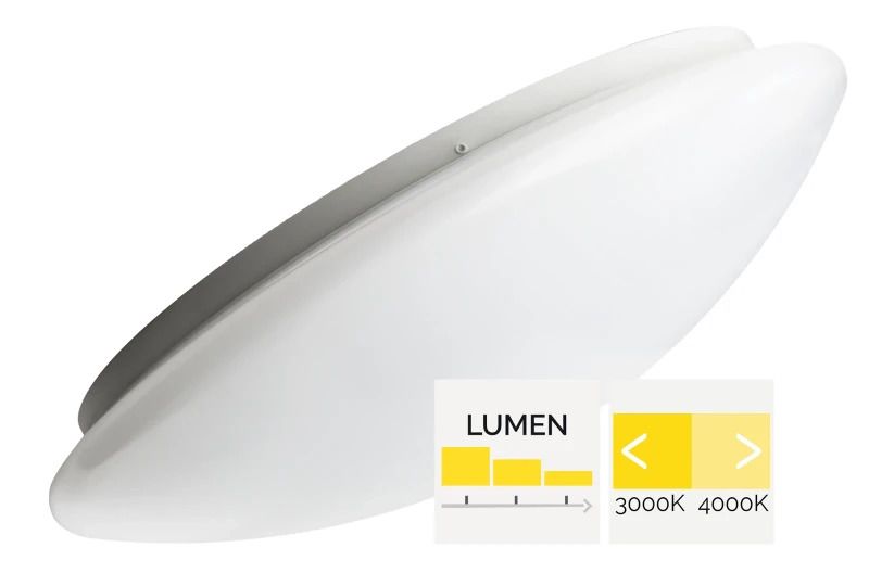 Megaman LED Opbouwarmatuur Ø330mm | 15W 3000K/4000K 1400lm 830/840 | IP44 | MM10430