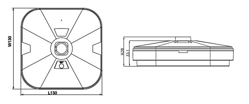 Megaman LED Noodverlichtingsarmatuur | 3W 6000K 240lm | IP54 Plafondopbouw | MM11365
