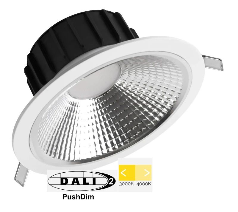 Megaman LED Downlighter Ø200mm | 27W 3000K/4000K 2500Lm/2700lm 830/840 | IP54 DALI Dimbaar