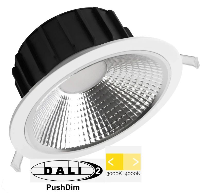 Megaman LED Downlighter Ø150mm | 27W 3000K/4000K 2500Lm/2700lm 830/840 | IP54 DALI Dimbaar