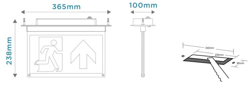 Megaman LED Noodverlichtingsarmatuur | 2.8W 6500K 35lm | IP20 Inbouw | MM10978