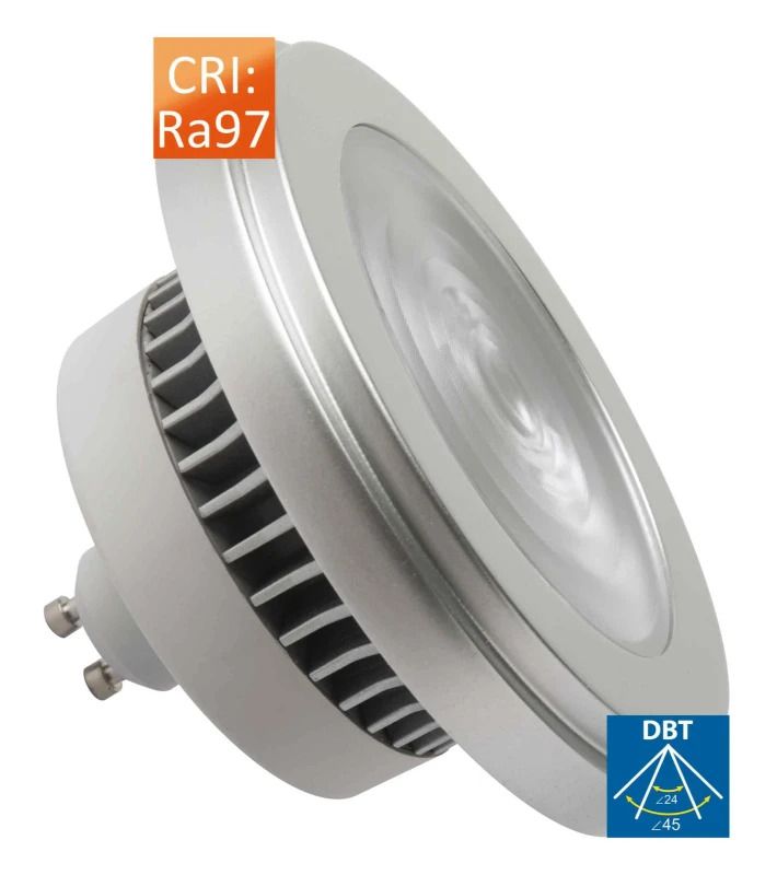 Megaman GU10 AR111 LED Spot | 11W 2800K 220V/240V | 928 24°/45° Ø111mm Dimbaar | MM09934