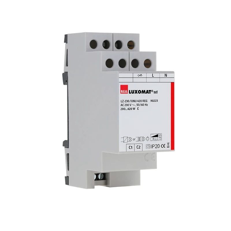 BEG Luxomat Power Module Dimmers | Module voor DIN-rail DIN-rail montage grijs IP20 KNX 1Kanaal