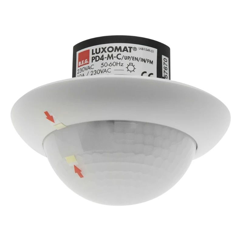 BEG PIR Aanwezigheidsmelder | Plafond Inbouw (stucwerk) IP20 24m Wit | 92443