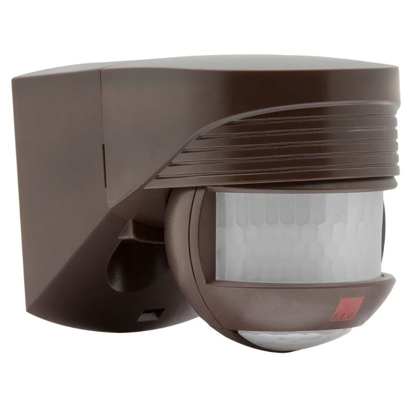 BEG PIR Bewegingssensor | Wand Opbouw IP54 10m Bruin | 91012