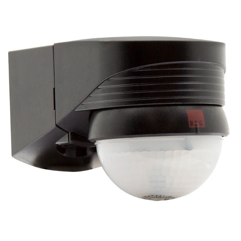 BEG PIR Bewegingssensor | Wand Opbouw IP54 20m Zwart | 91028