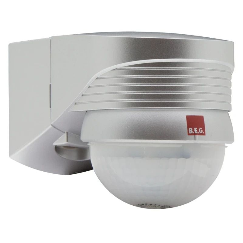 BEG PIR Bewegingssensor | Wand Opbouw IP54 20m Roestvaststaal ( RVS ) | 91048