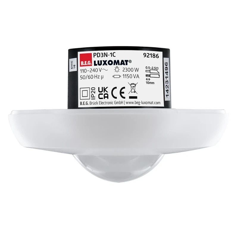 BEG PIR Bewegingssensor | Plafond Inbouw (stucwerk) IP20 10m Wit | 92186
