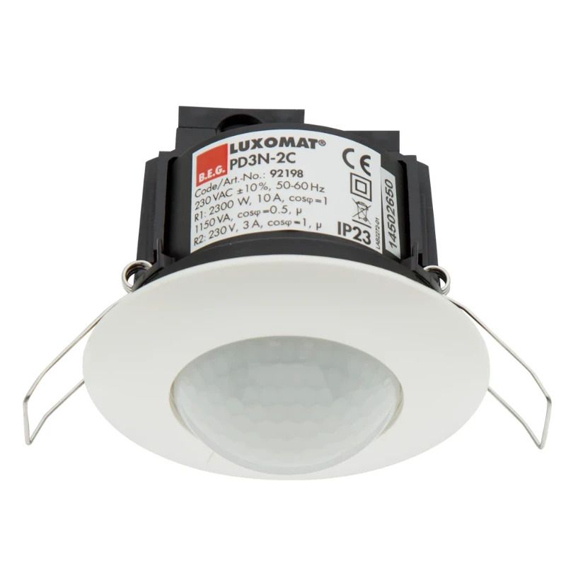 BEG PIR Bewegingssensor | Plafond IP23 10m Wit | 92198