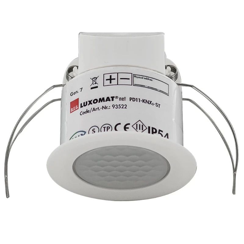 BEG Luxomat Bewegingsmelder | Aanwezigheidsmelder FLAT-ST 360° IB wit IP54 KNX Secure 9m