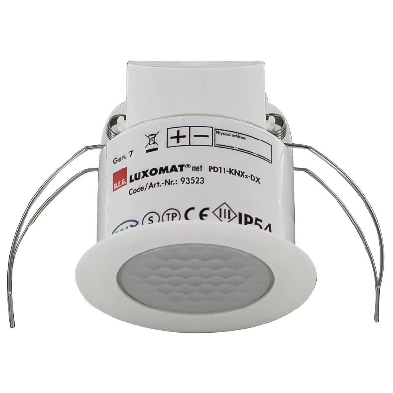 BEG Luxomat Bewegingsmelder | Aanwezigheidsmelder FLAT-DX 360° IB wit IP54 KNX Secure 9m 4Kanaal