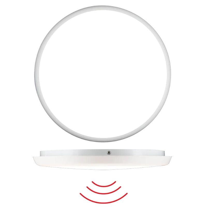 BEG Luxomat Plafond/wandarmatuur Ø300mm Met Sensor | 25W 4000K 2500Lm 840 | IP20 | HF LED armaturen