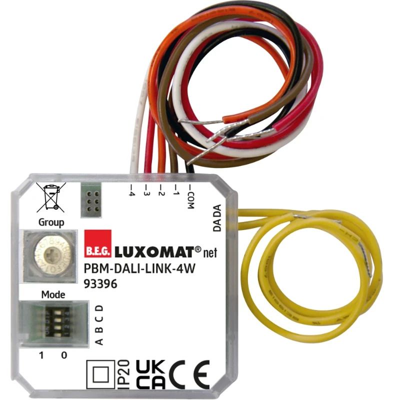 BEG Luxomat DALI Drukknopinterface | VZ wit IP20 DALI-LINK 4Kanaal