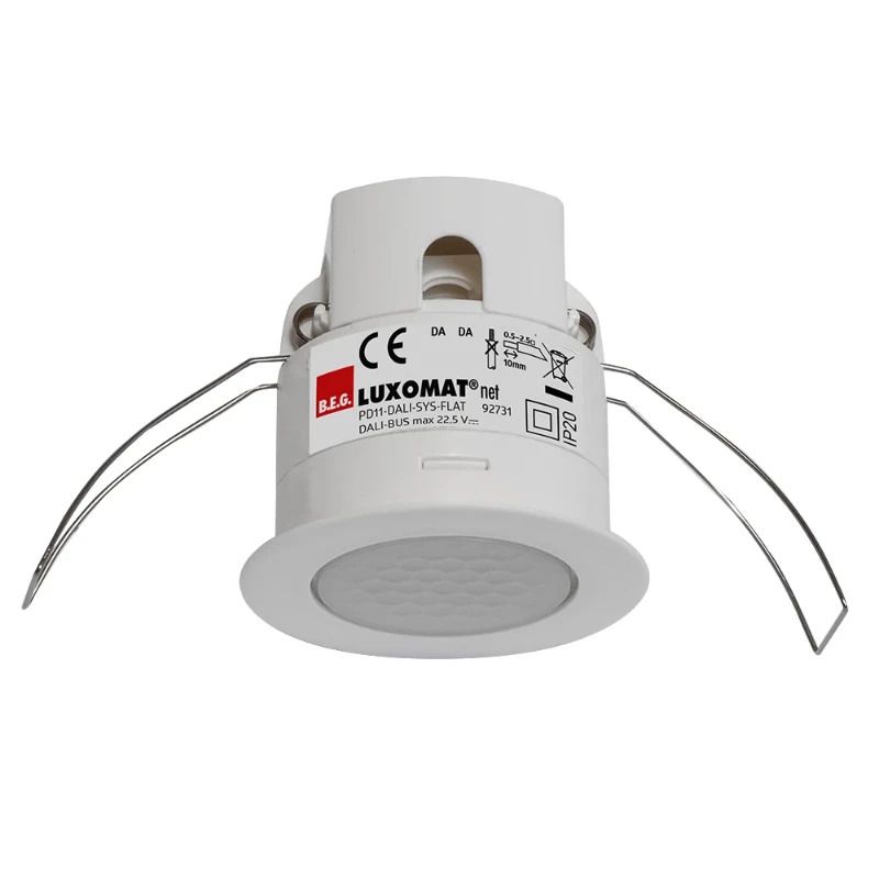BEG Luxomat Bewegingsmelder | Aanwezigheidsmelder FLAT 360° IB wit IP20 DALI-SYS 9m
