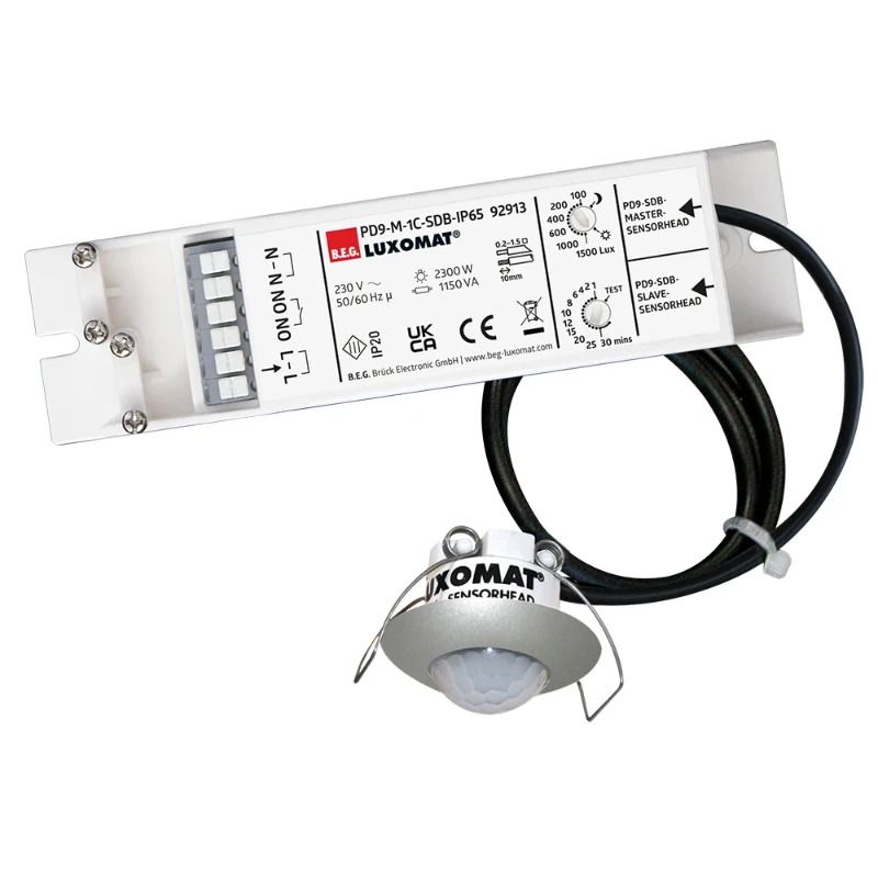 BEG PIR Aanwezigheidsmelder | Plafond IP65 10m Roestvaststaal ( RVS ) | 92913