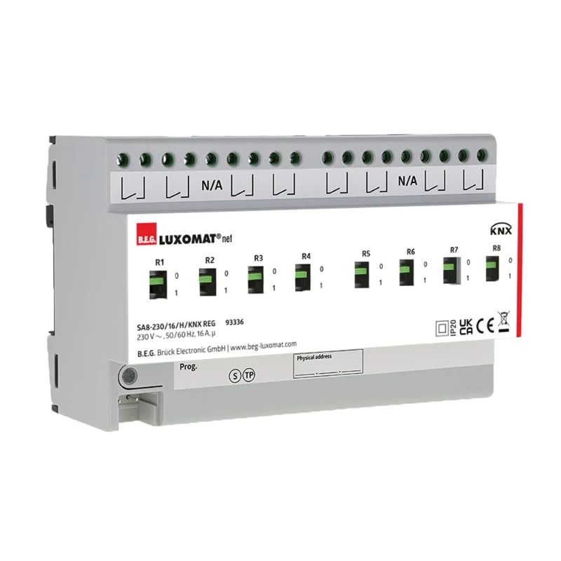 BEG Luxomat Schakelactor | DIN-rail montage grijs IP20 KNX 8Kanaal