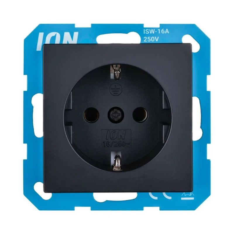 Ion Industries Wandcontactdoos | RA V1/J1 Mat Zwart