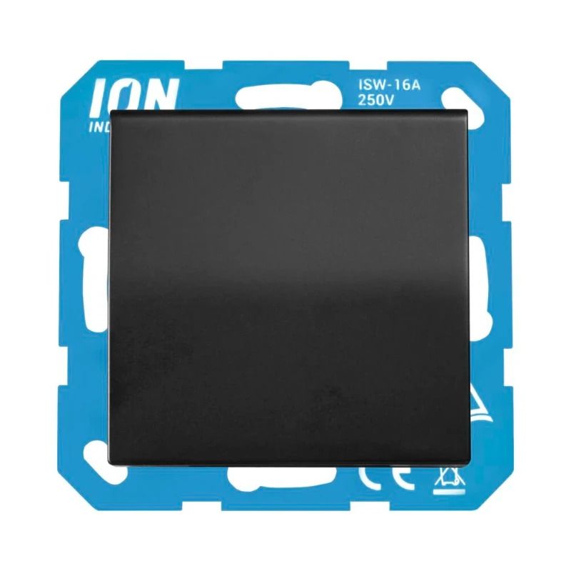 Ion Industries Wandcontactdoos | RA met Klapdeksel IP44 V1/J1 Mat Zwart