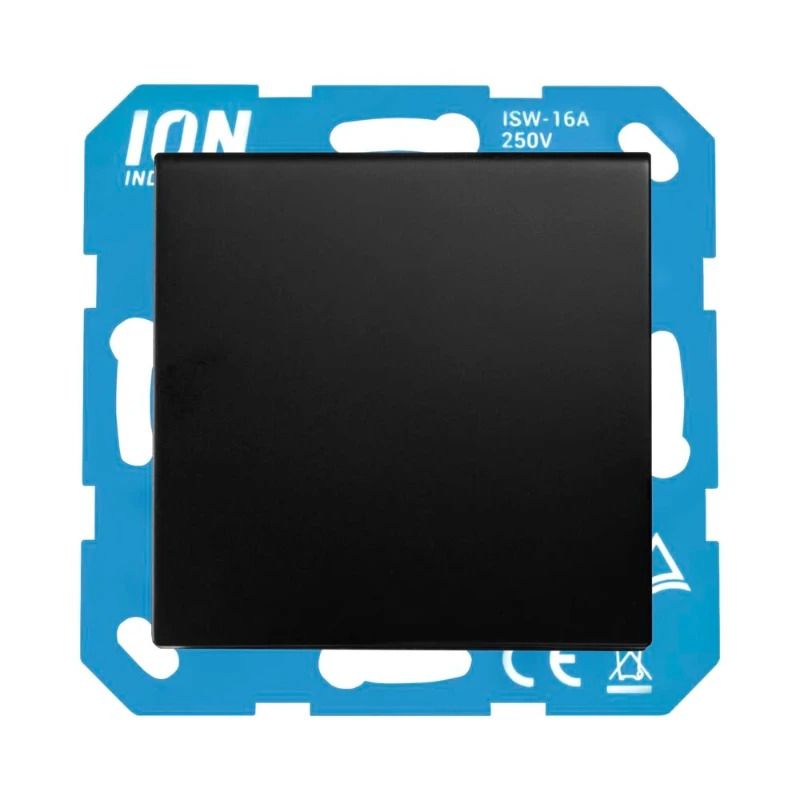 Ion Industries Wandcontactdoos | RA met Klapdeksel IP44 E1 Mat Zwart