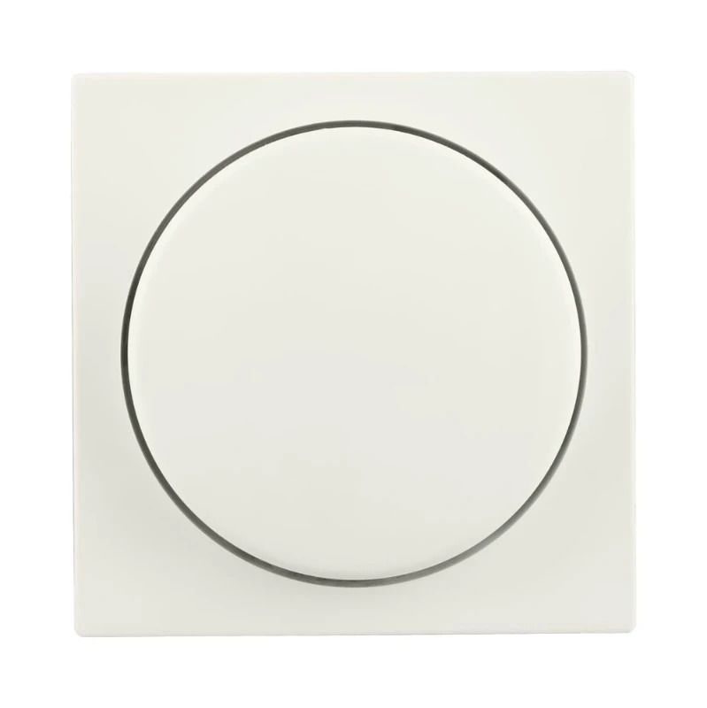 Ion Industries Centraalplaat | Dimmerknop Enkelvoudig V1/J1 Mat Alpin Wit | IP20