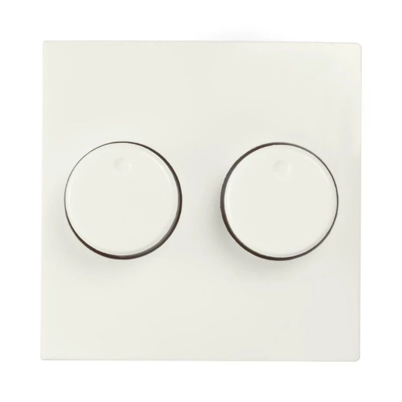 Ion Industries Centraalplaat | Dimmerknop Duo E1 Mat Alpin Wit | IP20