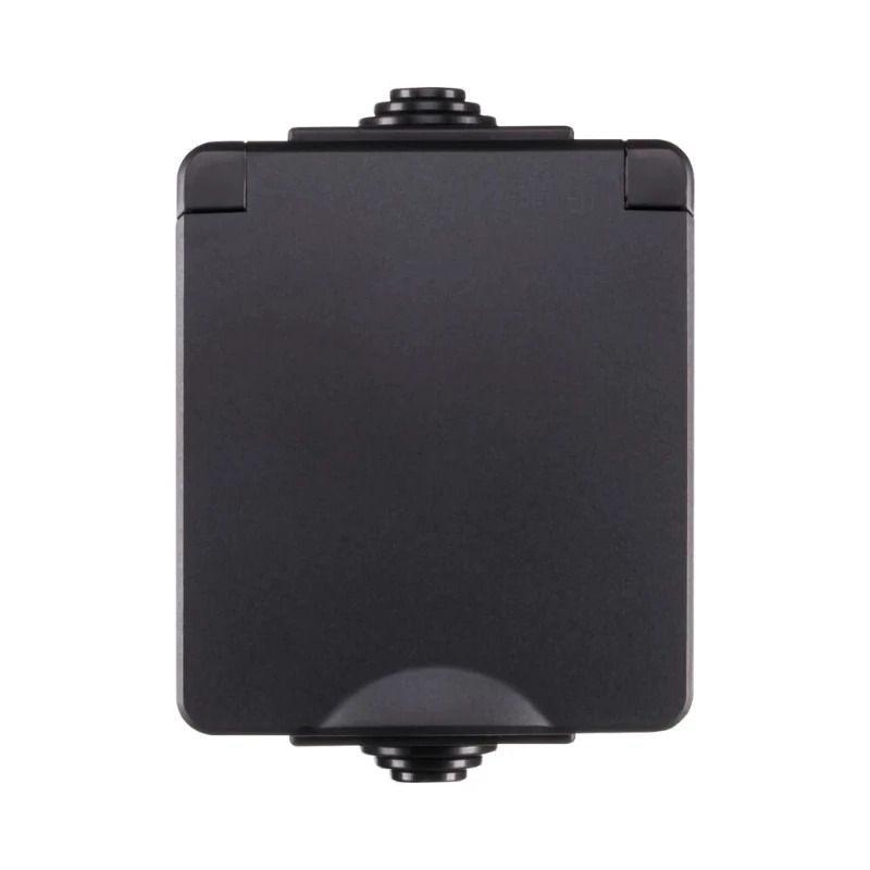 Ion Industries Wandcontactdoos | Opbouw IP55 Zwart