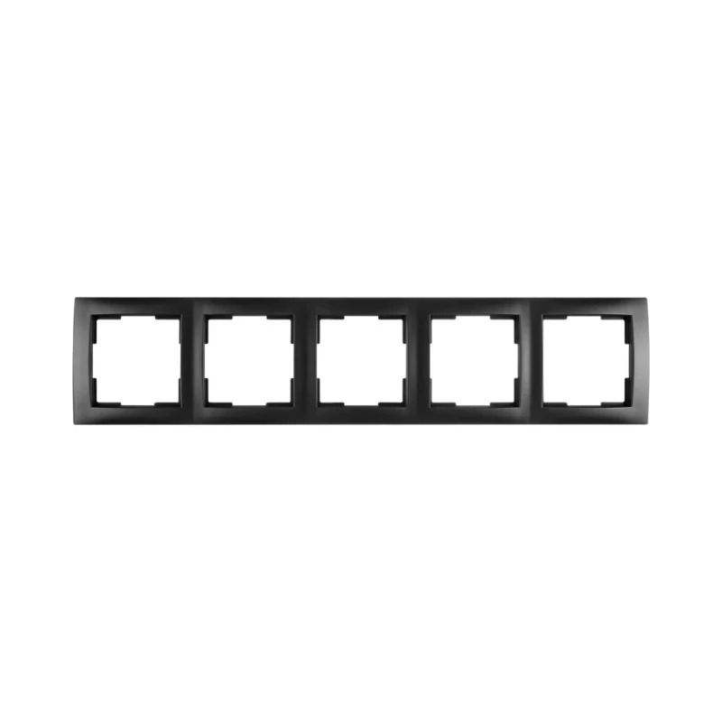 Ion Industries Afdekraam | 5-voudig E1 Mat Zwart | IP20