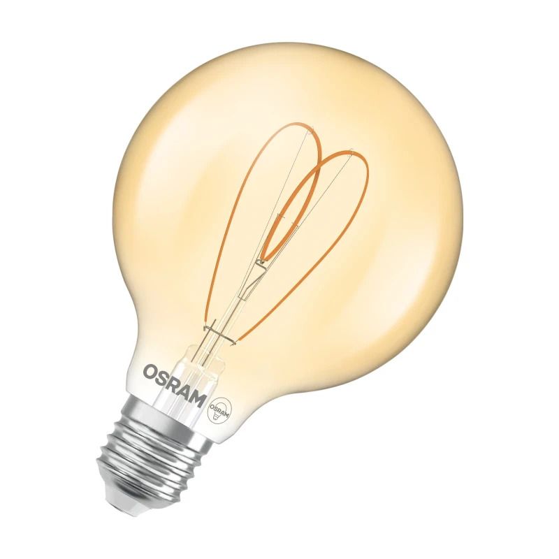 Osram E27 LED Globelamp | 4.9W Goud 2200K 220V/240V 922 470Lm | 300° Ø95mm Dimbaar