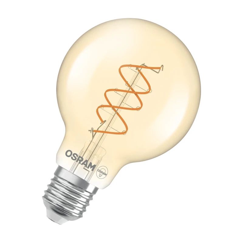 Osram E27 LED Globelamp | 8W Goud 2200K 220V/240V 922 806Lm | 300° Ø80mm Dimbaar
