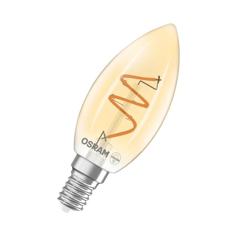 Osram E14 LED Kaarslamp | 3.5W Goud 2200K 220V/240V 922 300Lm | 300° Ø35mm Dimbaar