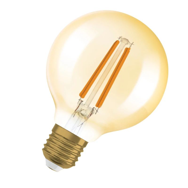 Osram E27 LED Globelamp | 7.2W Goud 2400K 220V/240V 824 806Lm | 300° Ø80mm Dimbaar