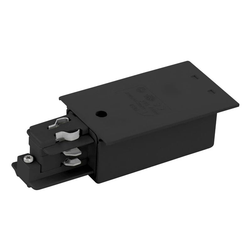 Eglo 3-Fase Inbouw Rail | Voedingsaansluiting links zwart