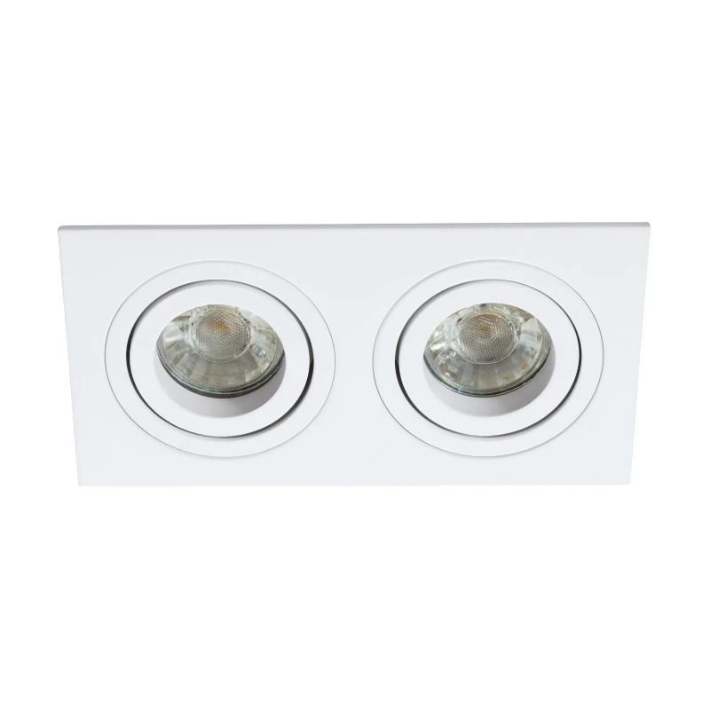 Eglo Inbouwspot Vierkant | 2X GU10 IP20 | Wit