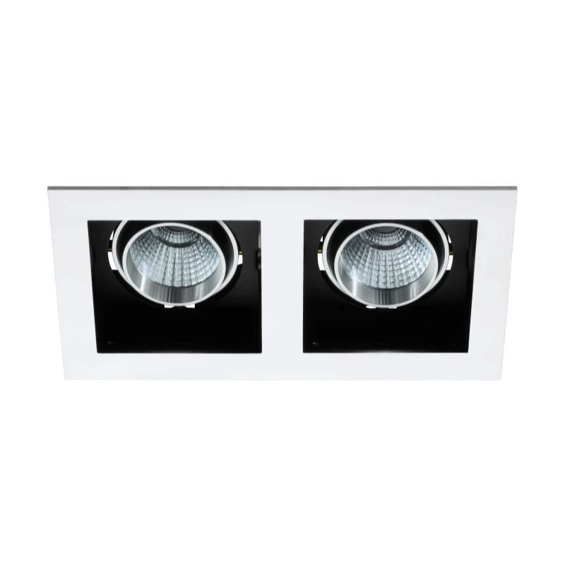 Eglo Inbouwspot | 'BISCARI' LED 2x6,4W 4000K Zwart | IP20 Ømm