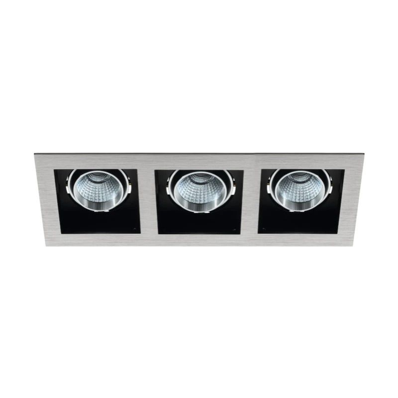 Eglo Inbouwspot | 'BISCARI' LED 3x6,4W 2700K Aluminium | IP20 Ømm
