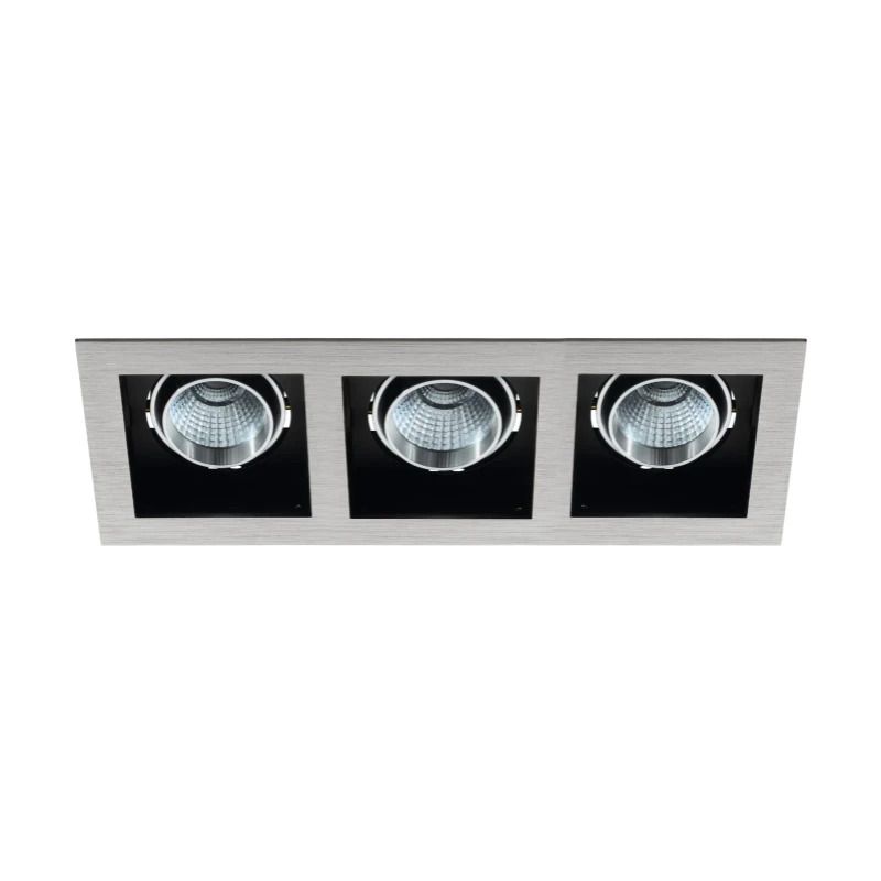 Eglo Inbouwspot | 'BISCARI' LED 3x6,4W 4000K Aluminium | IP20 Ømm