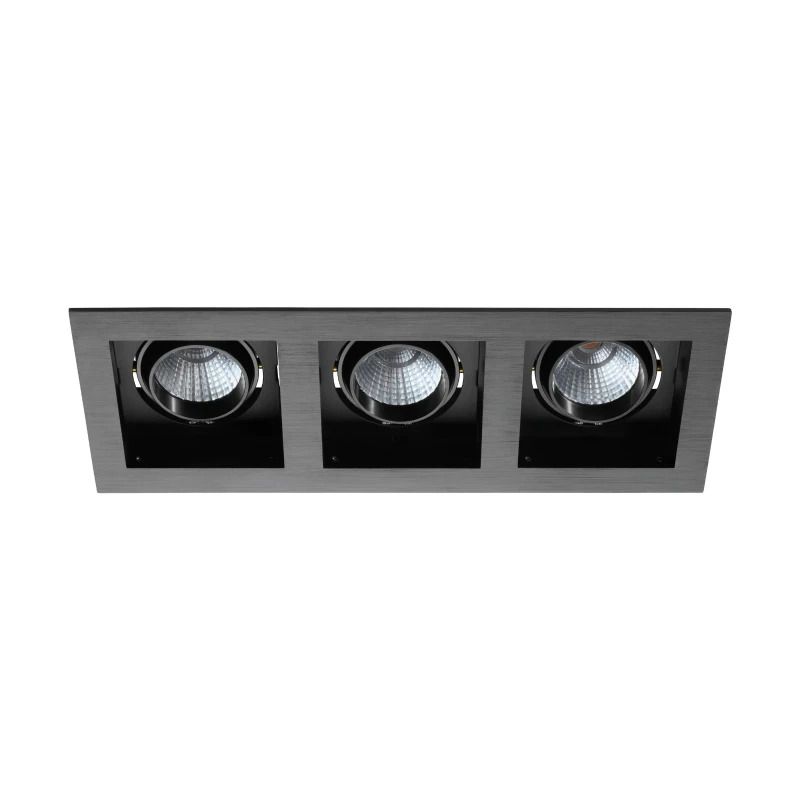 Eglo Inbouwspot | 'BISCARI' LED 3x6,4W 4000K Zwart | IP20 Ømm