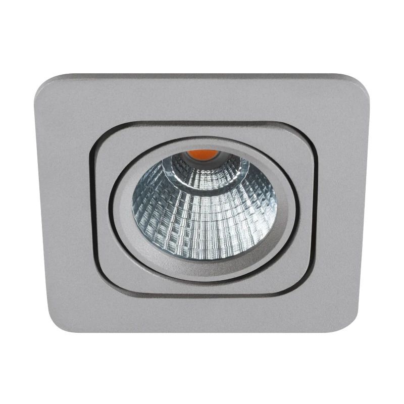 Eglo Inbouwspot | 'VASCELLO-P' LED 1x6,4W 3000K Zilvergrijs | IP20 Ømm