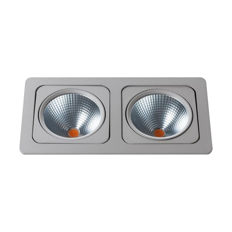 Eglo Inbouwspot | 'VASCELLO-G' LED 2x21W 2700K Zilvergrijs | IP20 Ømm