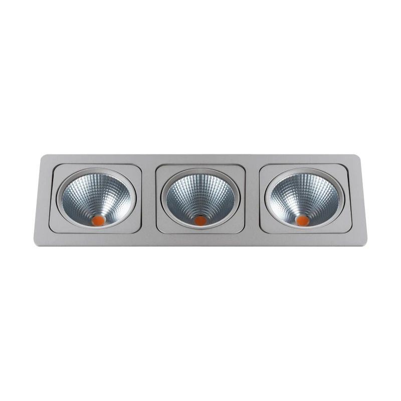 Eglo Inbouwspot | 'VASCELLO-G' LED 3x21W 4000K Zilvergrijs | IP20 Ømm