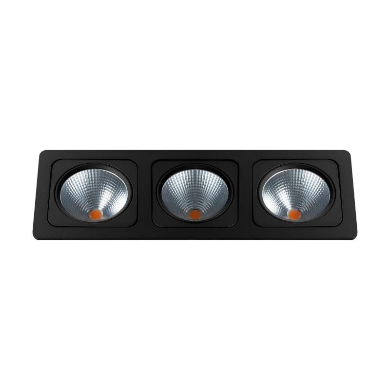 Eglo Inbouwspot | 'VASCELLO-G' LED 3x21W 4000K Zwart | IP20 Ømm